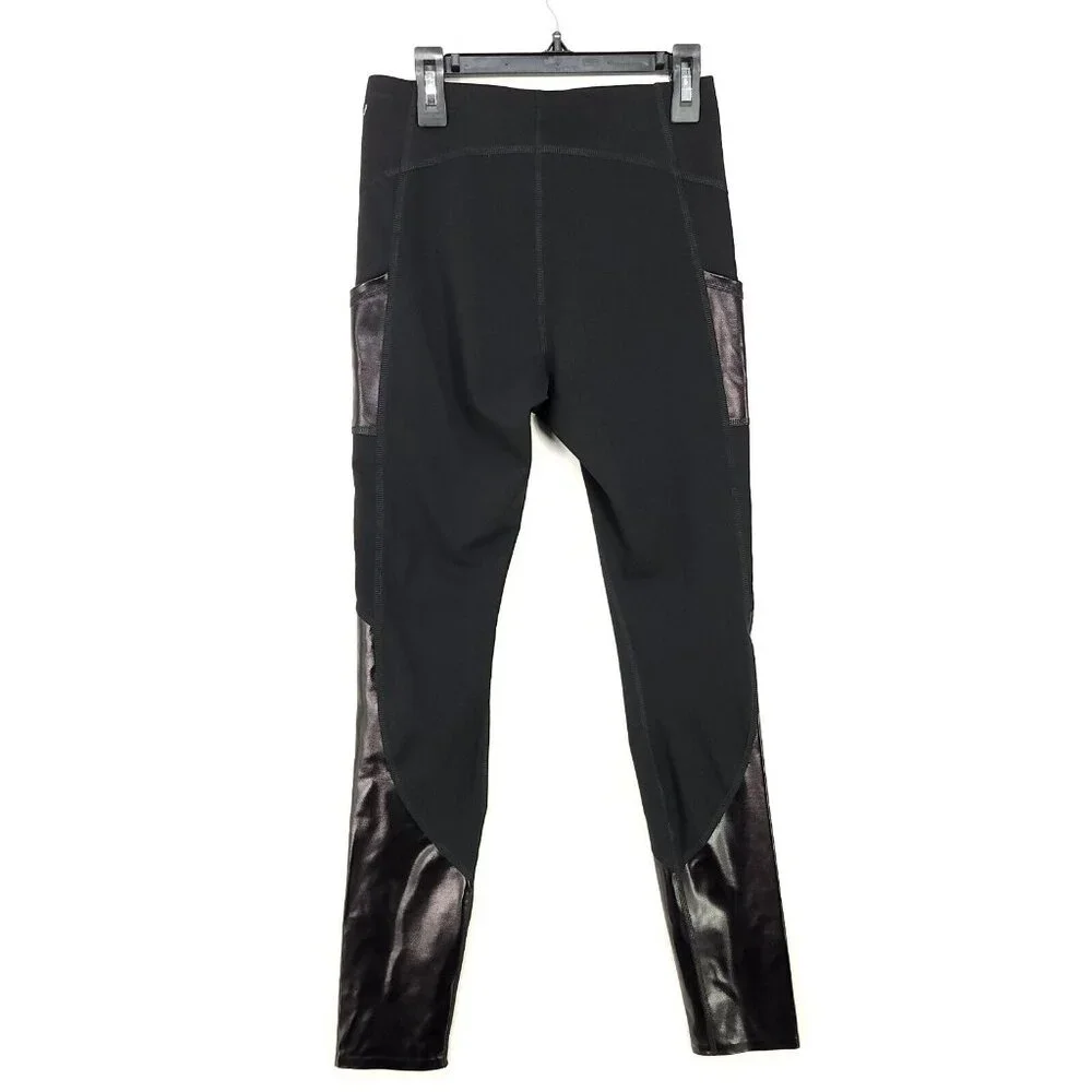 Spanx Every Wear Gloss Pockets Leggings Womens Size XS Very Black Tummy Control - Picture 3 of 16